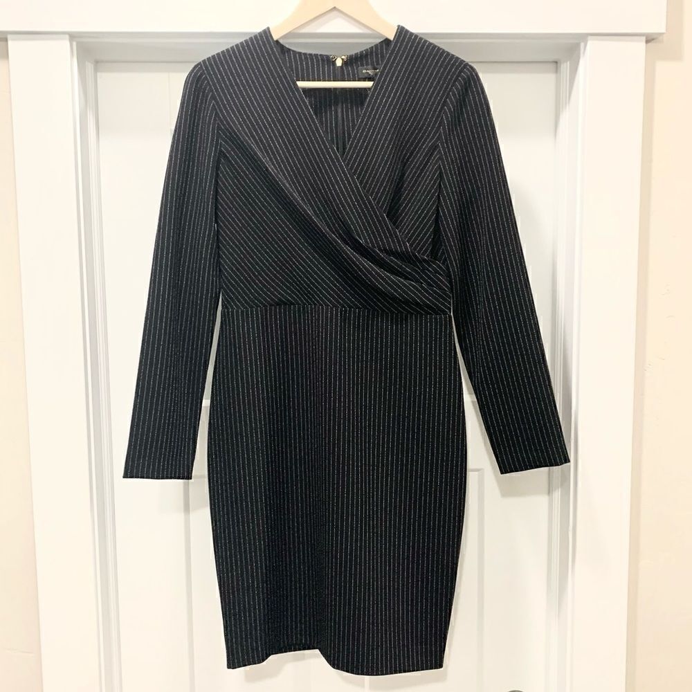 Donna Karan Womens Faux Wrap Dress .